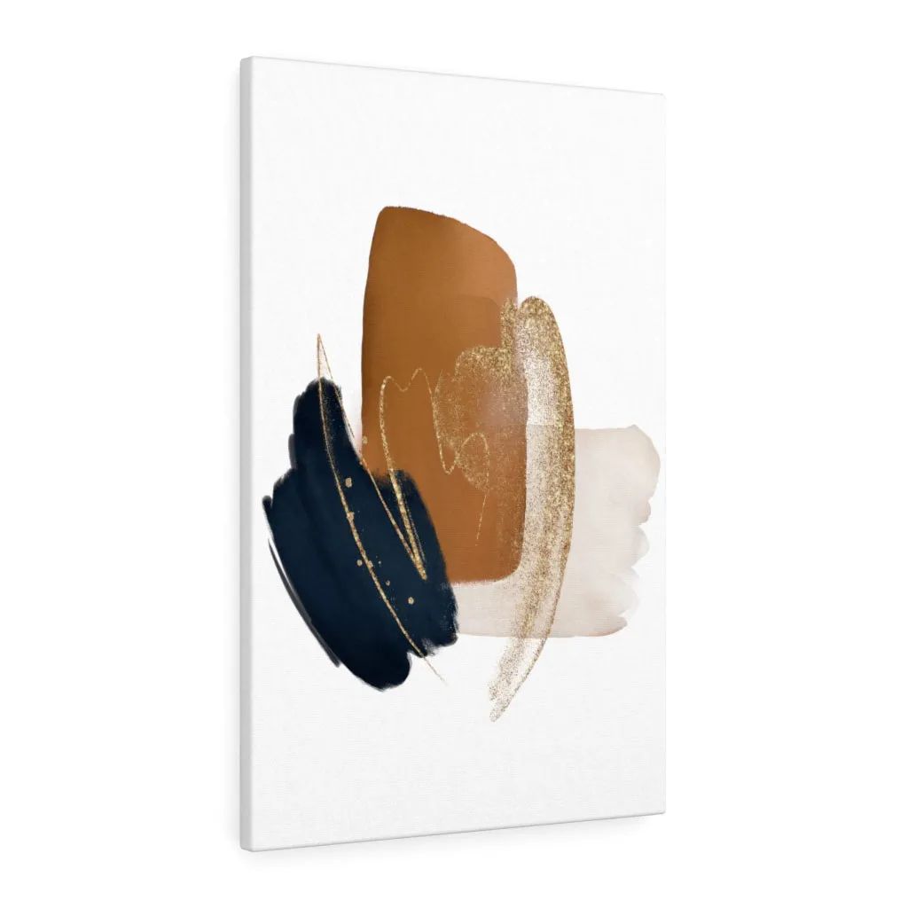 Abstract Canvas Art | Brown White Black Beige