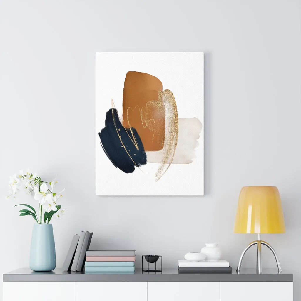 Abstract Canvas Art | Brown White Black Beige