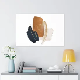 Abstract Canvas Art | Brown White Black Beige
