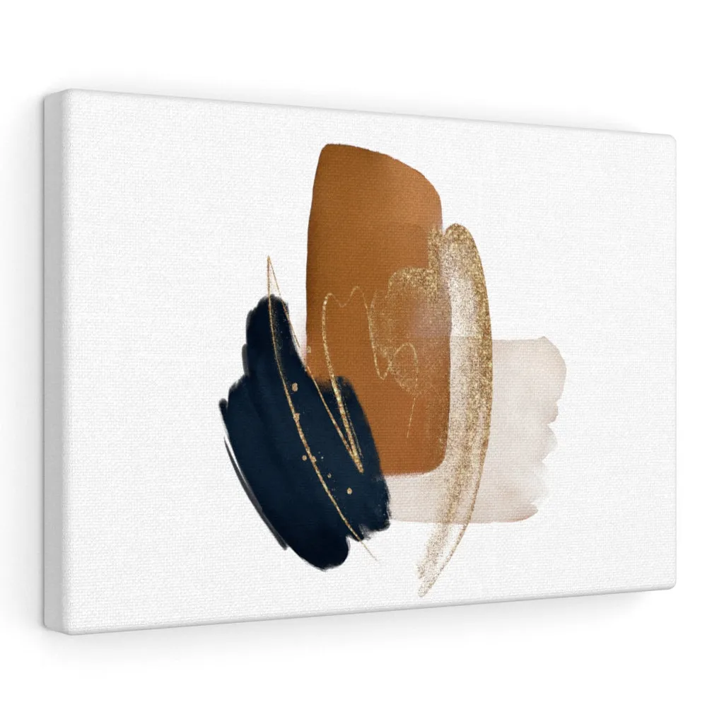 Abstract Canvas Art | Brown White Black Beige