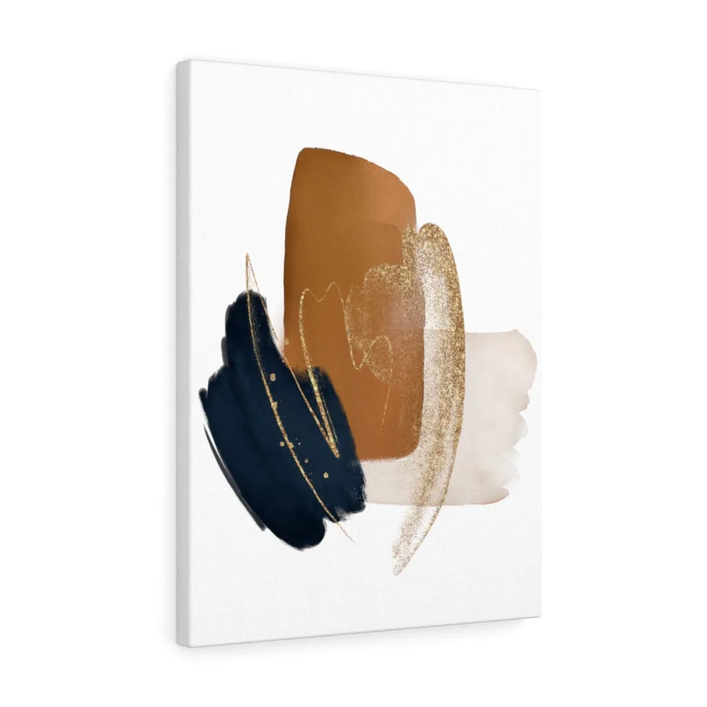 Abstract Canvas Art | Brown White Black Beige