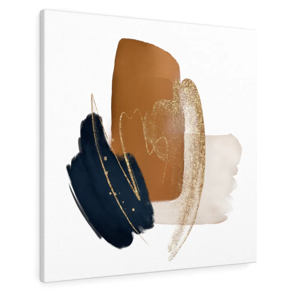 Abstract Canvas Art | Brown White Black Beige