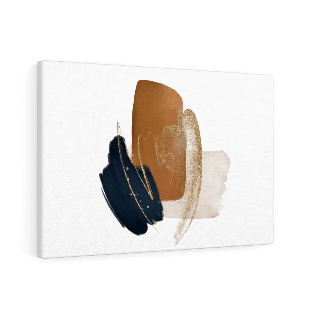 Abstract Canvas Art | Brown White Black Beige