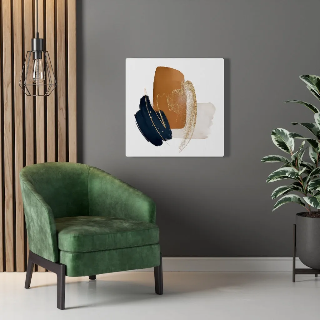 Abstract Canvas Art | Brown White Black Beige