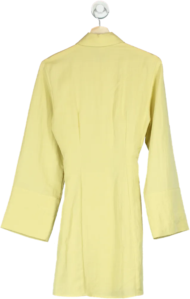 Aligne Yellow Fujiko Big Collar Shirt Dress UK 6