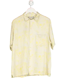 All Saints Yellow Caiman Short Sleeve Shirt UK L