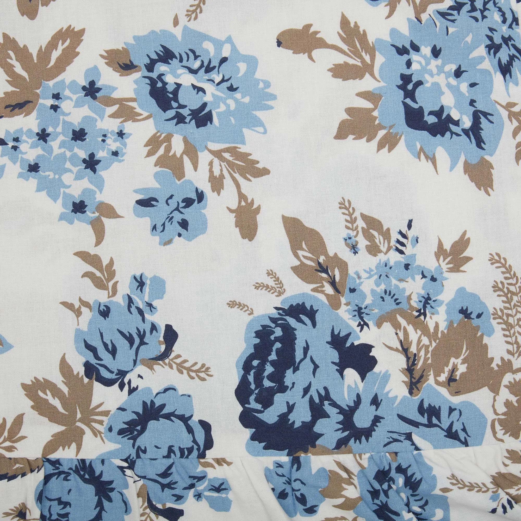 Annie Blue Floral Fabric Euro Sham 26x26"