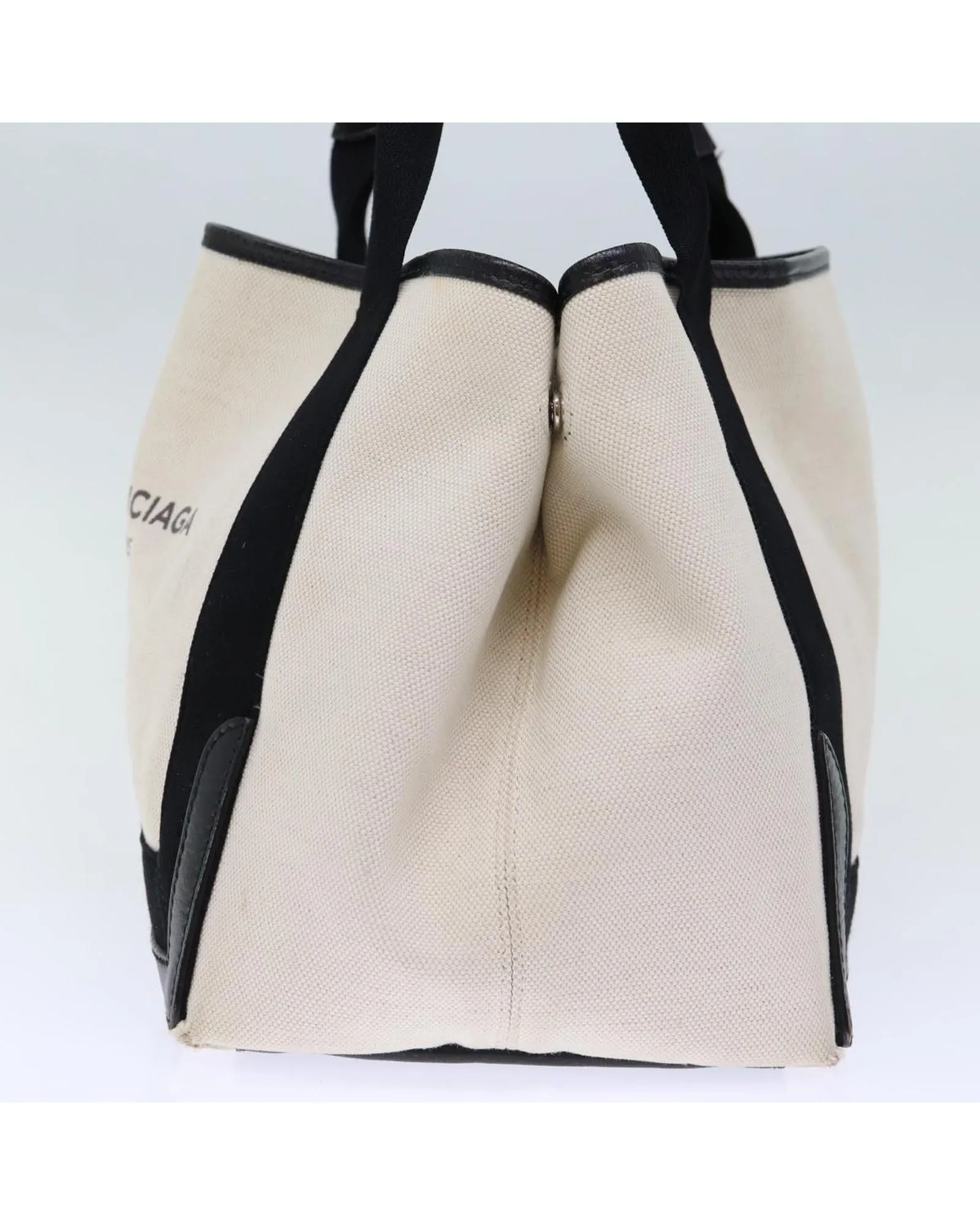 Canvas White Black Hand Bag by Balenciaga - Authenticated (383079)