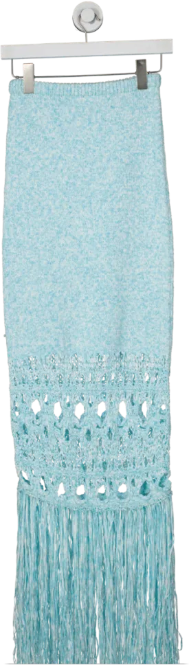 Christopher Esber Blue Loophole Tie Maxi Skirt UK S