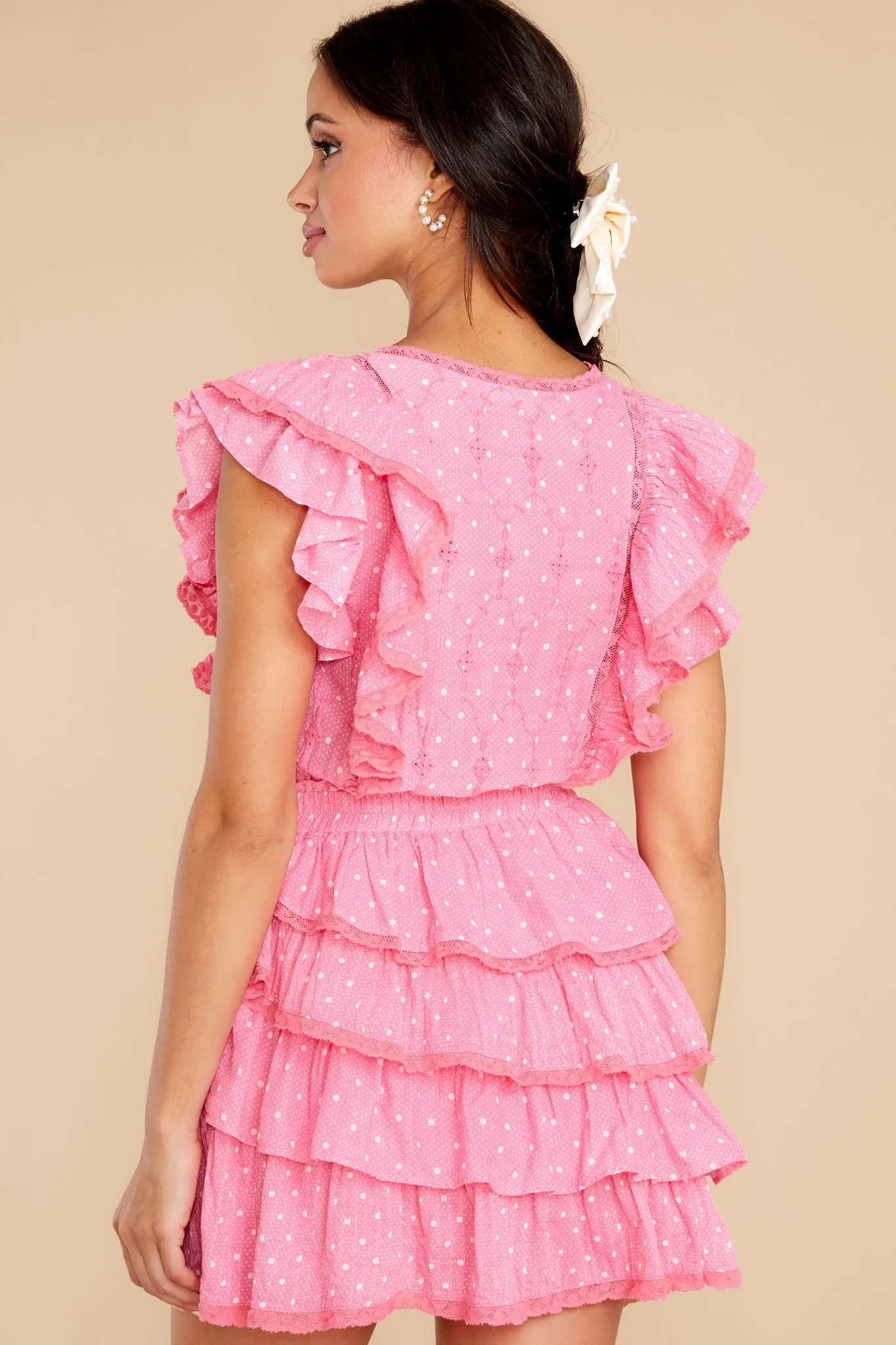 Corelli Hot Pink Cherry Mini Dress