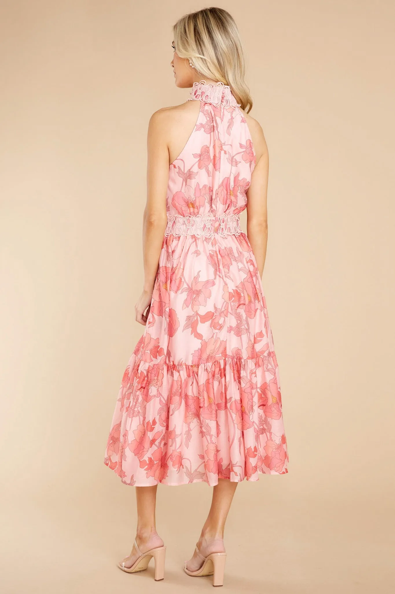 Dance With Me Pink Floral Print Dress