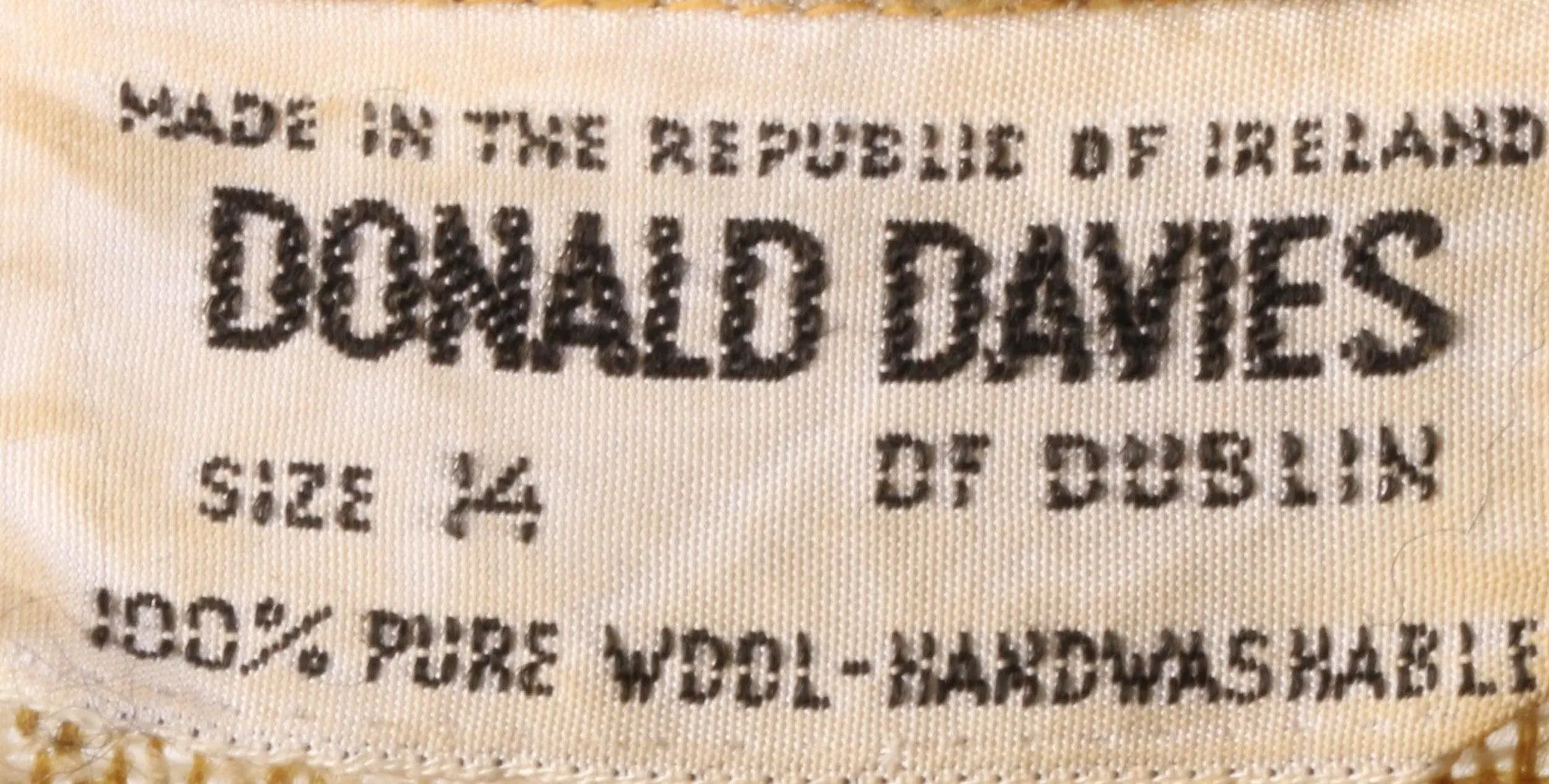 Donald Davies mustard checked dress size 12/14