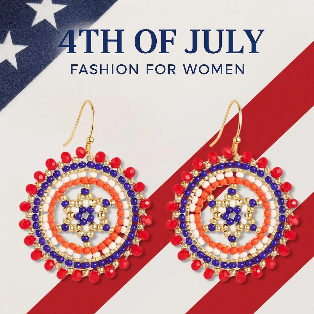 Elegance 11 Designs Beaded Earrings For Women Seed Bead Summer Beach Boho Statement Dangle Handmade Earrings Jewelry