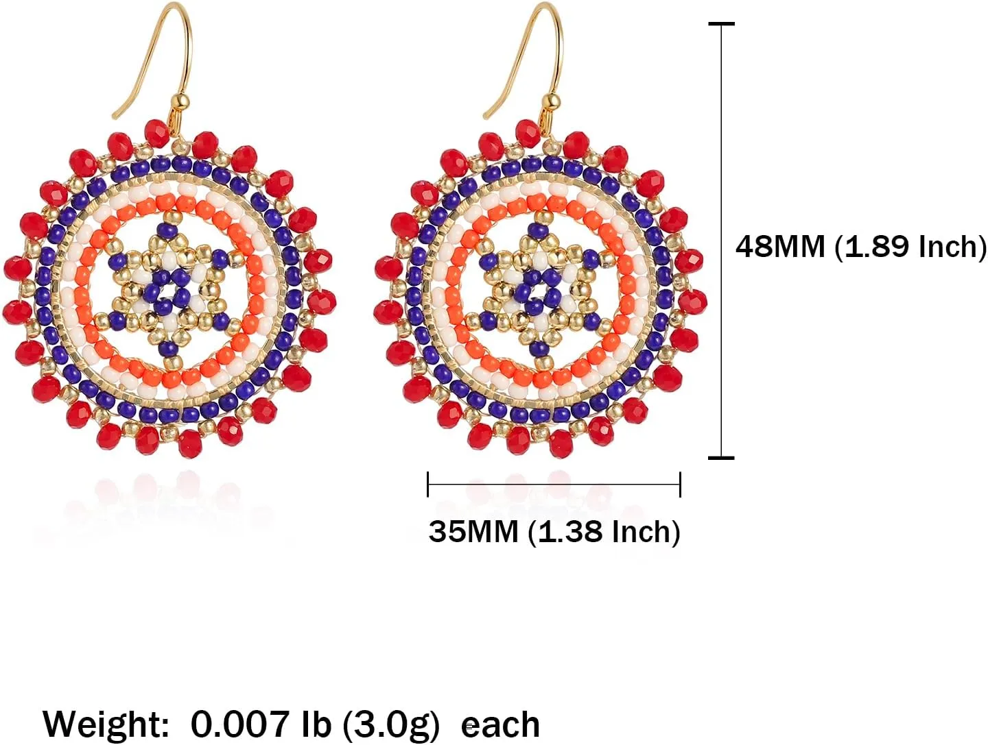 Elegance 11 Designs Beaded Earrings For Women Seed Bead Summer Beach Boho Statement Dangle Handmade Earrings Jewelry