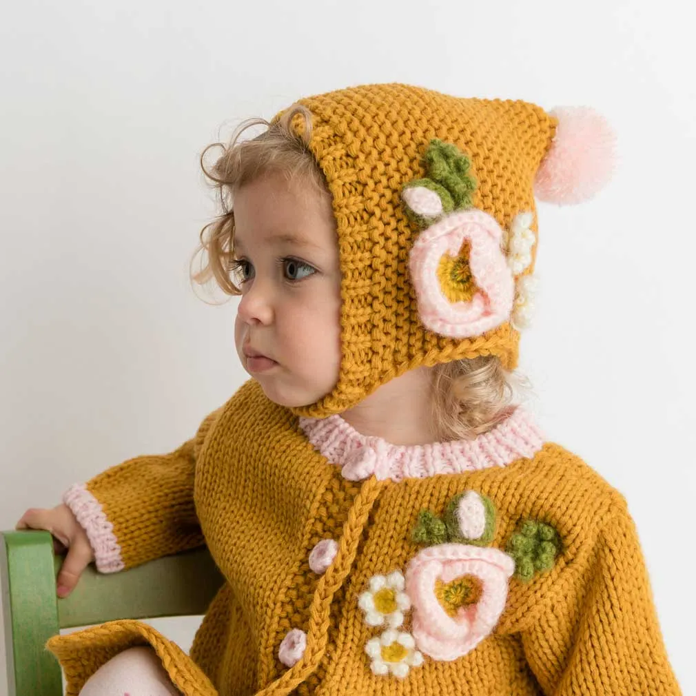 Gold Poppy Bonnet for Babies, Toddlers & Kids