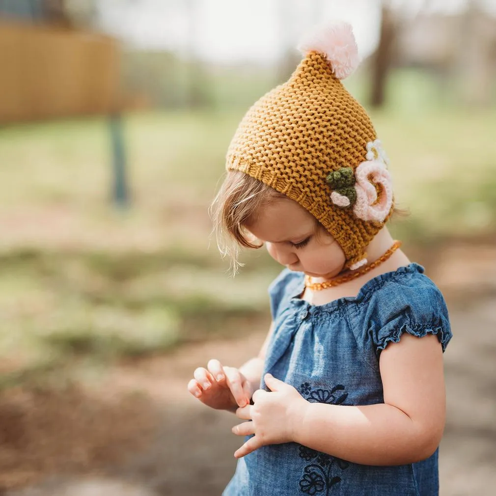 Gold Poppy Bonnet for Babies, Toddlers & Kids