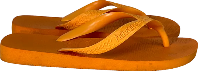 Havaianas Orange Pop Yellow Flip Flop UK 4 EU 37 👠