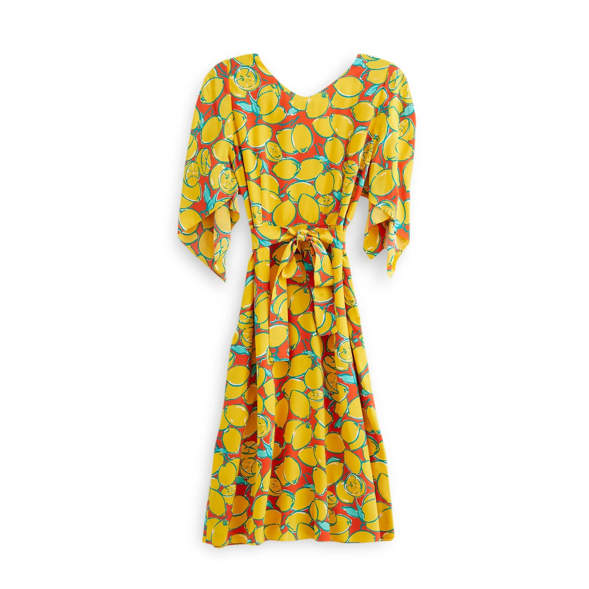 J. Peterman Women's Lemon Print Summer Dress