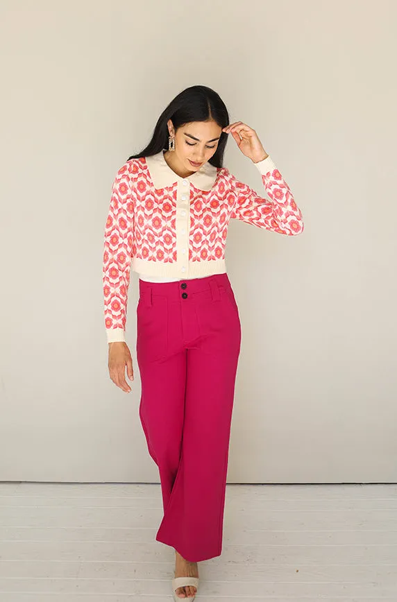 Lily Floral Cropped Sweater - FINAL FEW - FINAL SALE