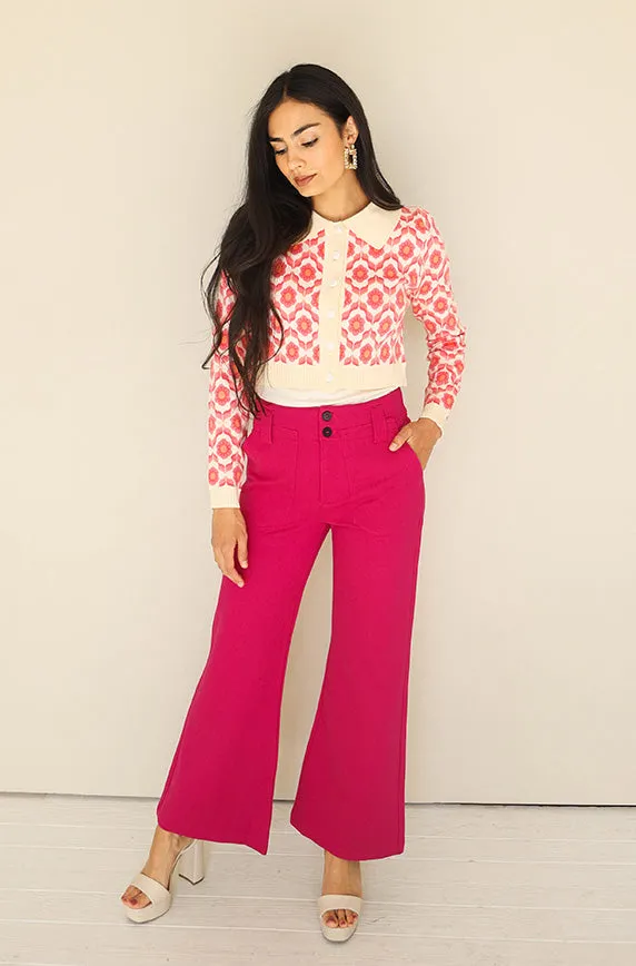Lily Floral Cropped Sweater - FINAL FEW - FINAL SALE