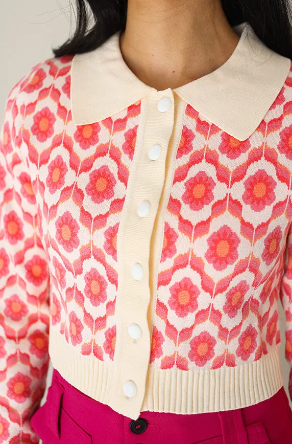 Lily Floral Cropped Sweater - FINAL FEW - FINAL SALE