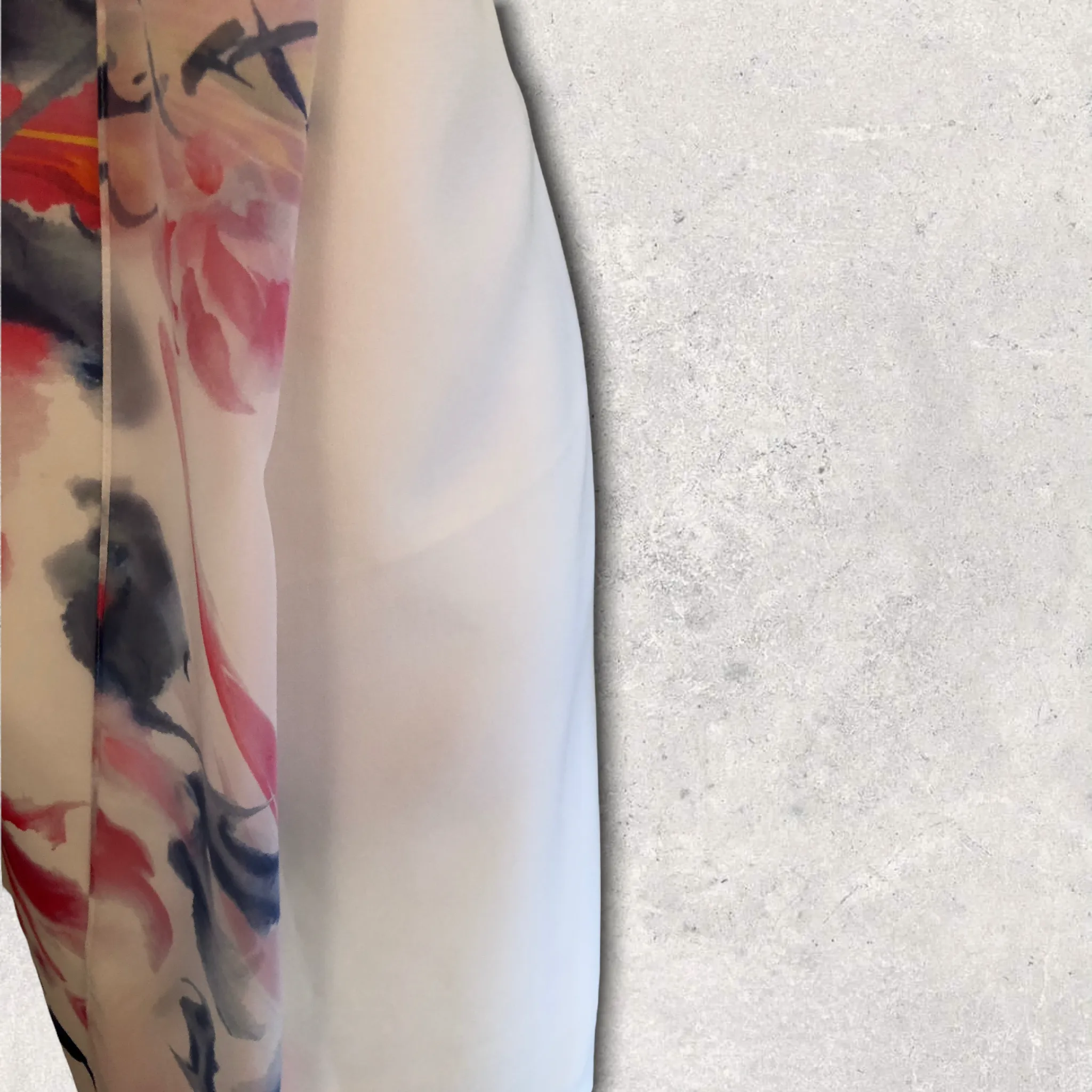 Lizabella White Pencil Dress With Floral Chiffon Overlay UK 14 US 10 EU 42 BNWT