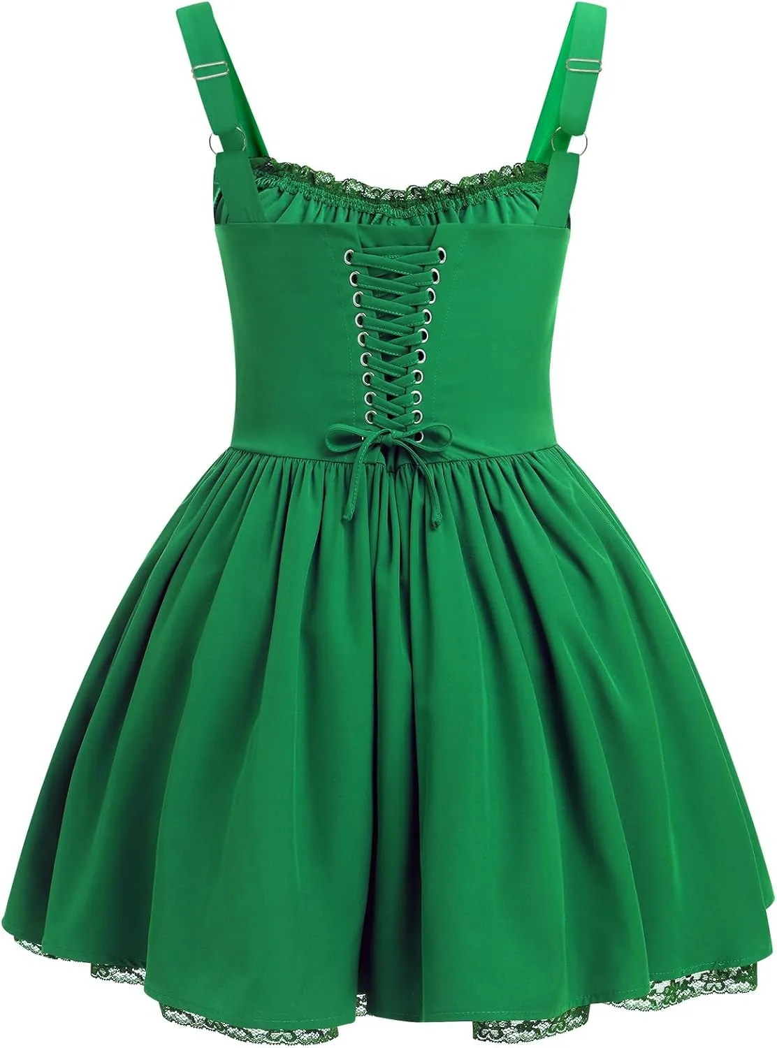 OBEEII Womens Corset Mini Dress Sexy Sleeveless Backless Low Cut Lace Short Dress Ruffle Summer Sundress