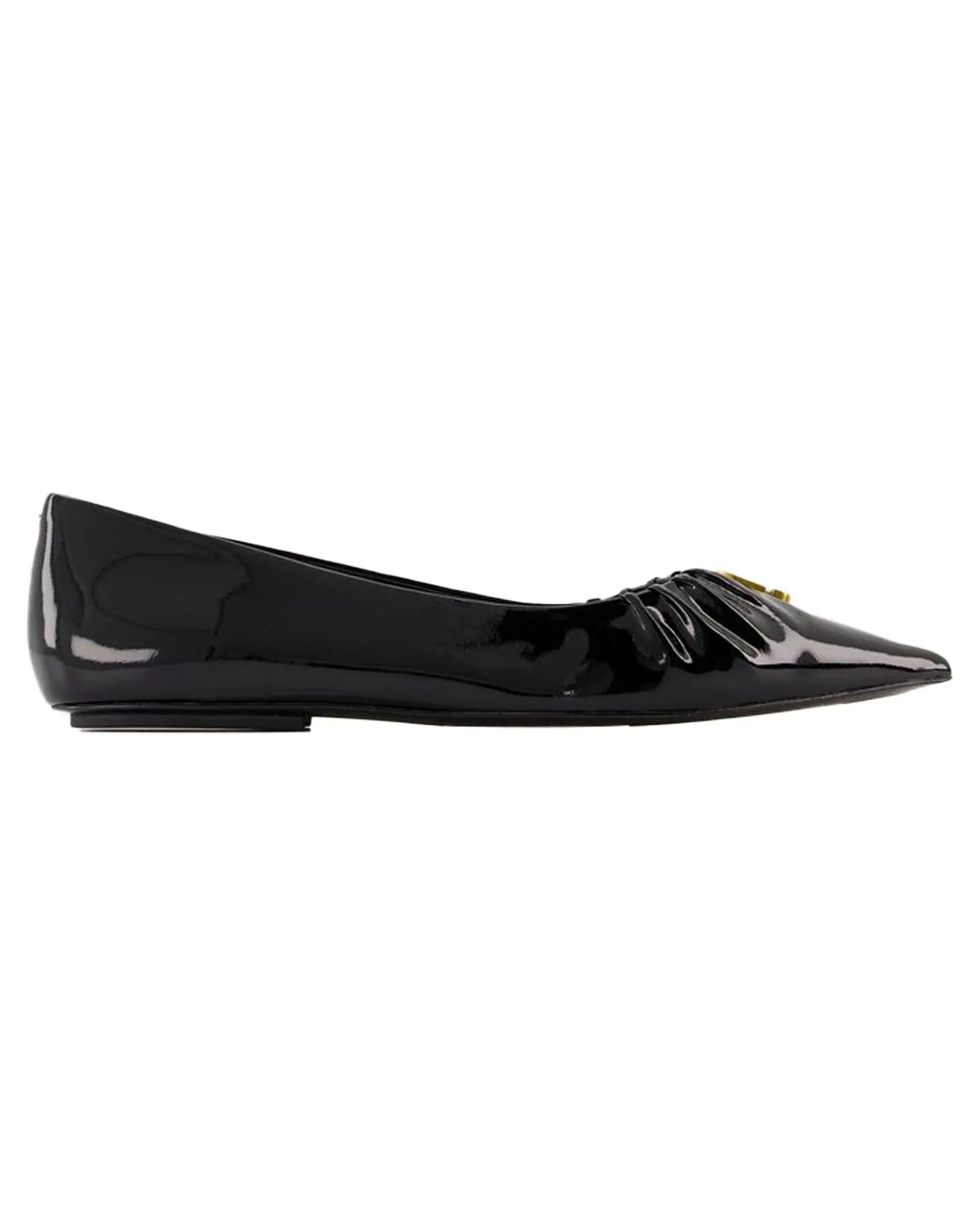Pointed Leather Ballerina Flats