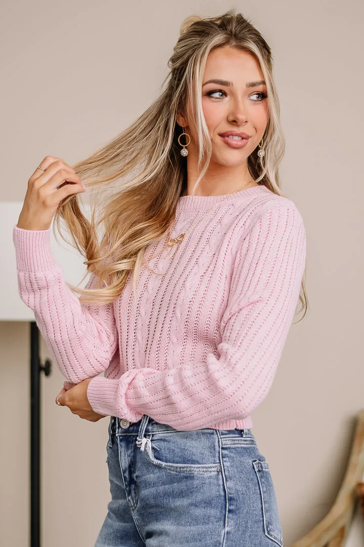Potential Heartbreak Cropped Sweater | Pink