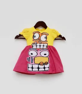 Pre Order:  Yellow and Pink Linen Frock