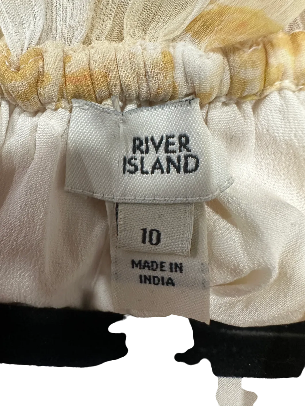 River Island Yellow Floral Maxi Dress UK 10