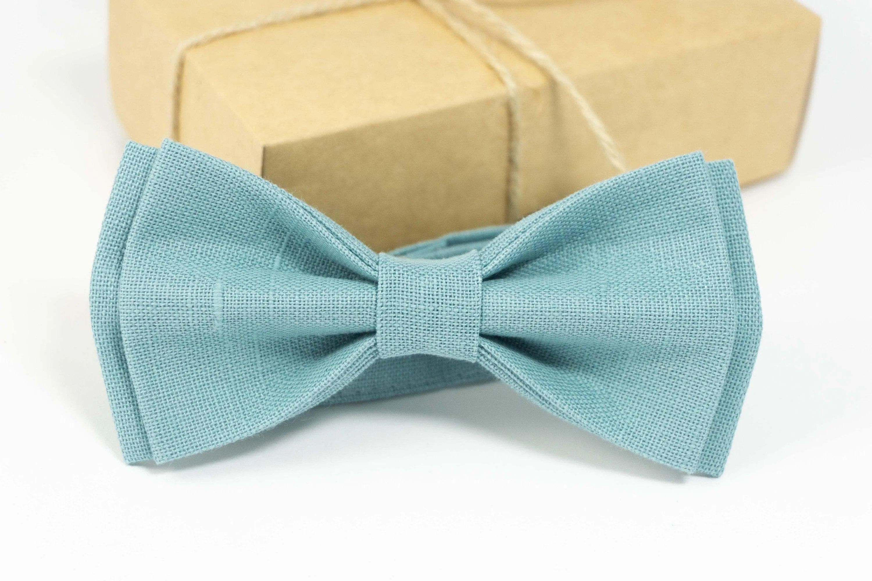 Sea blue ties for weddings | Sea blue bow ties for men