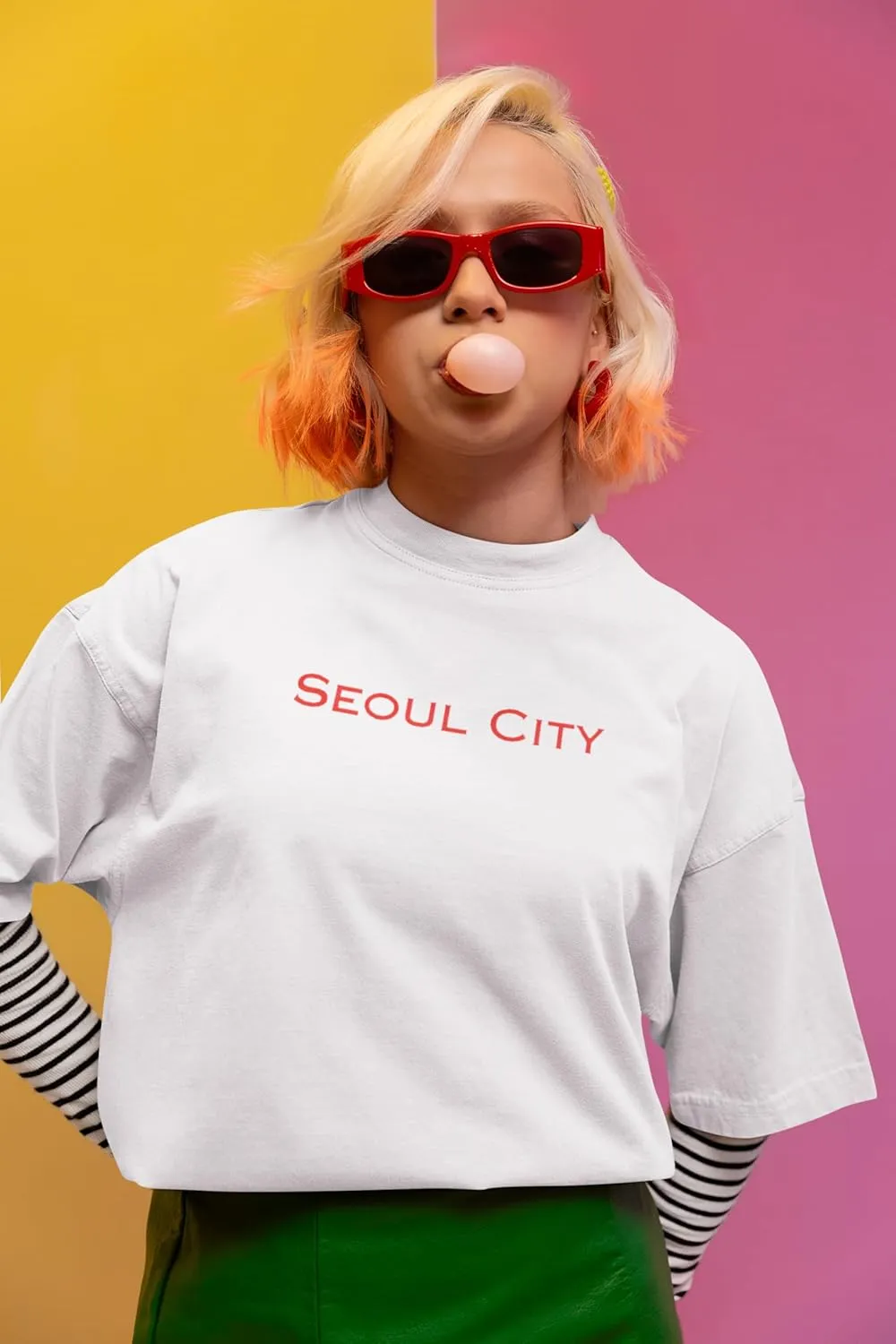Seoul City T-Shirt Vintage Korean Streetwear Tee Aesthetic South Korea Shirt K-Pop Fashion