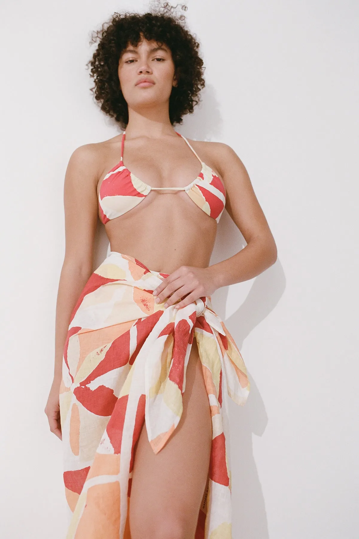 Sunset Tile Linen Pareo