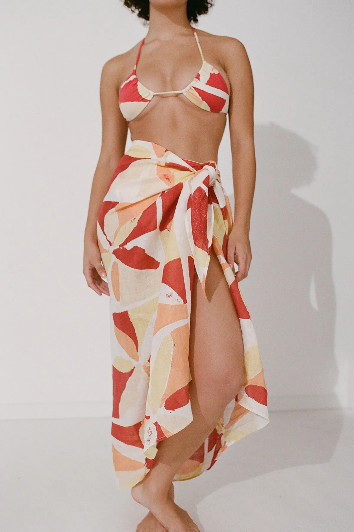 Sunset Tile Linen Pareo