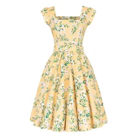 Swing Dress - Yellow Floral