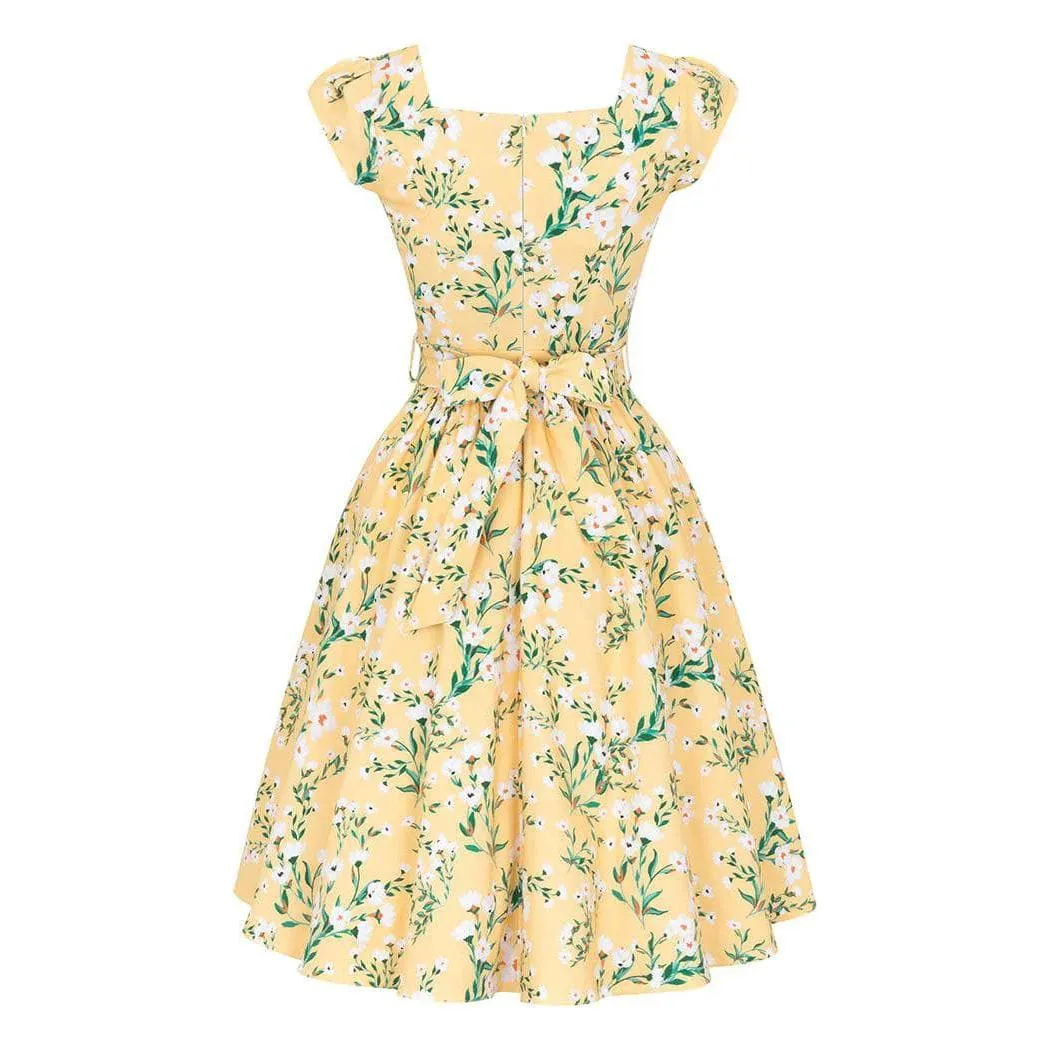 Swing Dress - Yellow Floral