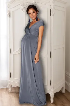 Tiffany Rose Francesca Blue Maternity and Nursing Gown