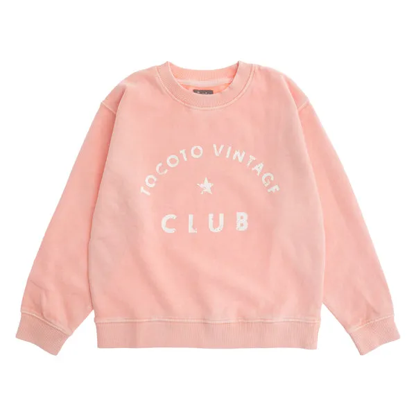 TOCOTO VINTAGE PINK KIDS "TOCOTO VINTAGE  CLUB" SWEATER