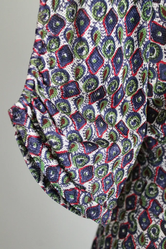 Vintage 1930s Primary Colors Day Dress