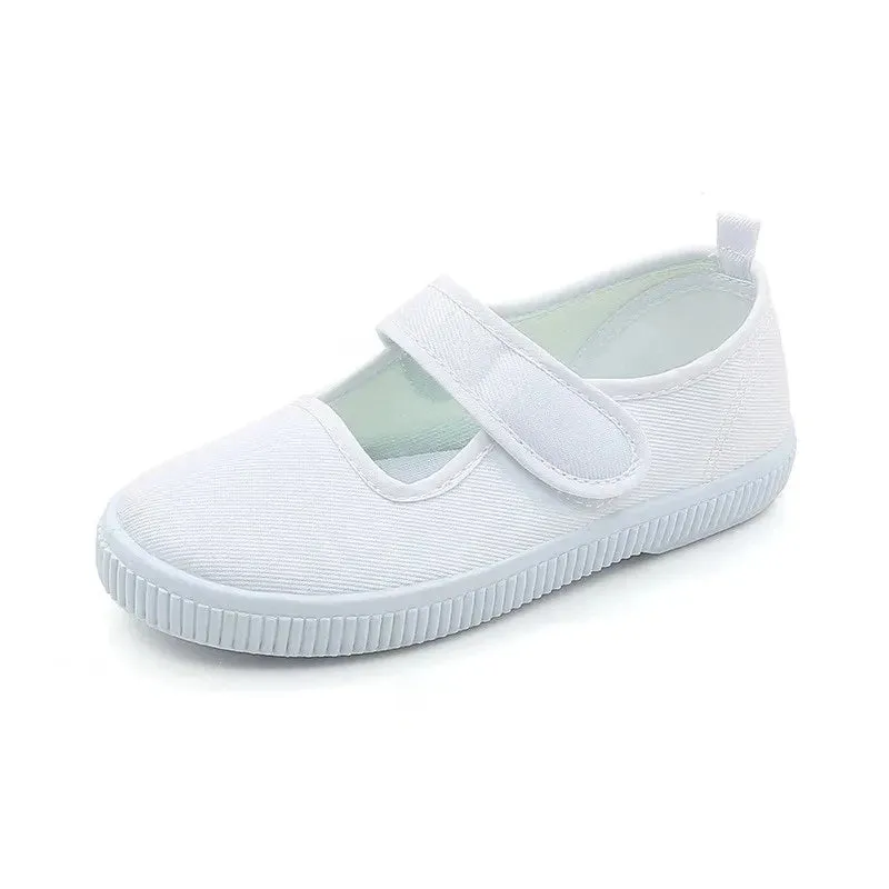 White Canvas Shoes For Baby Boys Girls Casual Shoes Children Cute Soft Sole Walking Shoes Toddler Kids Footwear