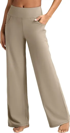 Wide Leg Pants Women High-Waisted Yoga Work Dress Pants, Casual Sweatpants, Petite/Regular/Tall
