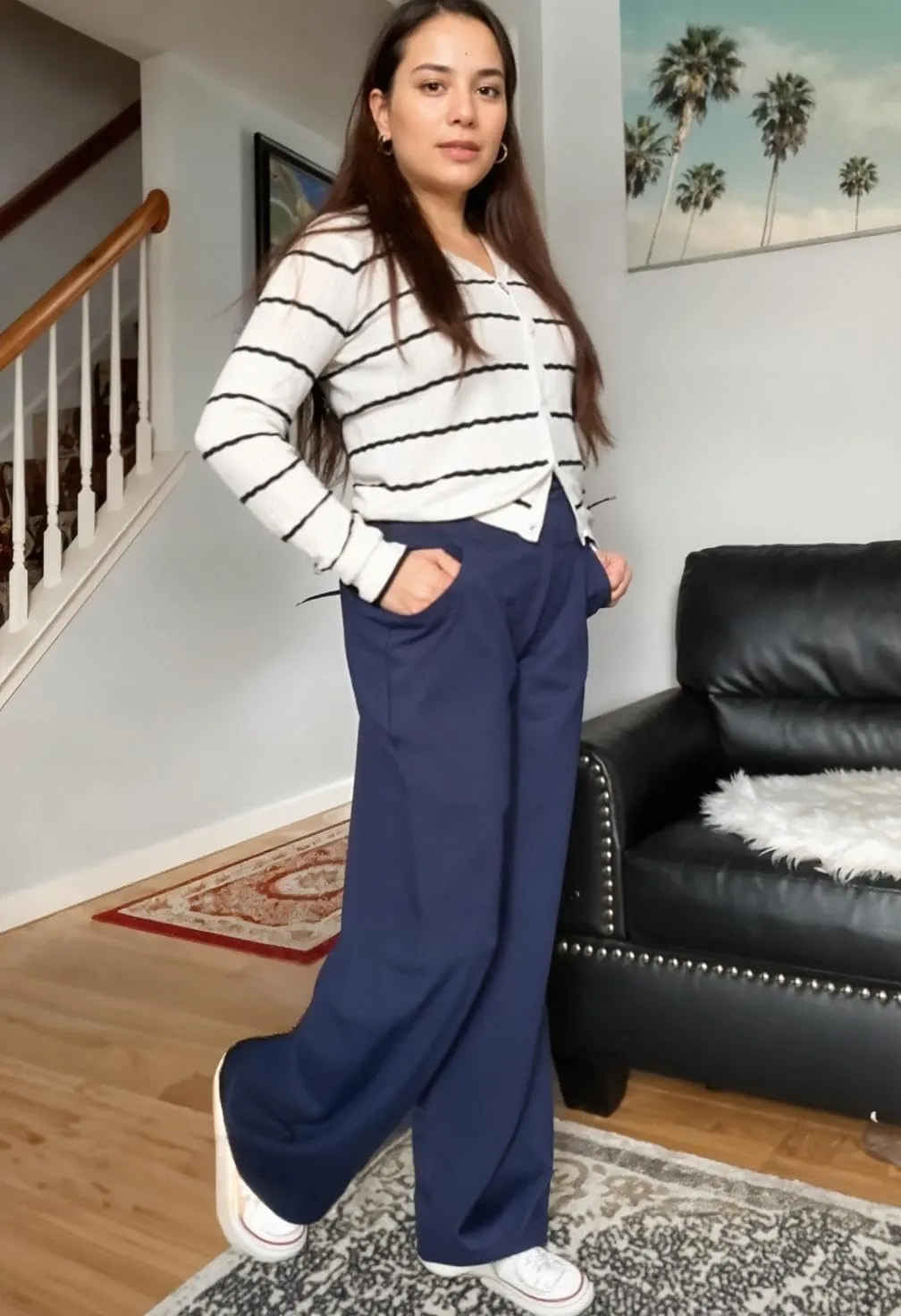 Wide Leg Pants Women High-Waisted Yoga Work Dress Pants, Casual Sweatpants, Petite/Regular/Tall