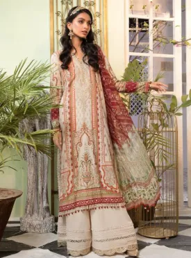 Women Unstitched Cotton Pakistani Off-White Suit Dress material