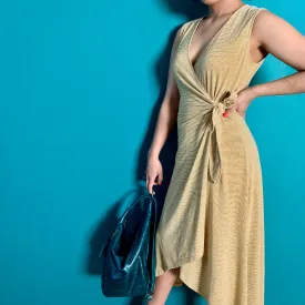 Wrap Sundress - Mustard Yellow w/ Black Stripes (Only XL Left)