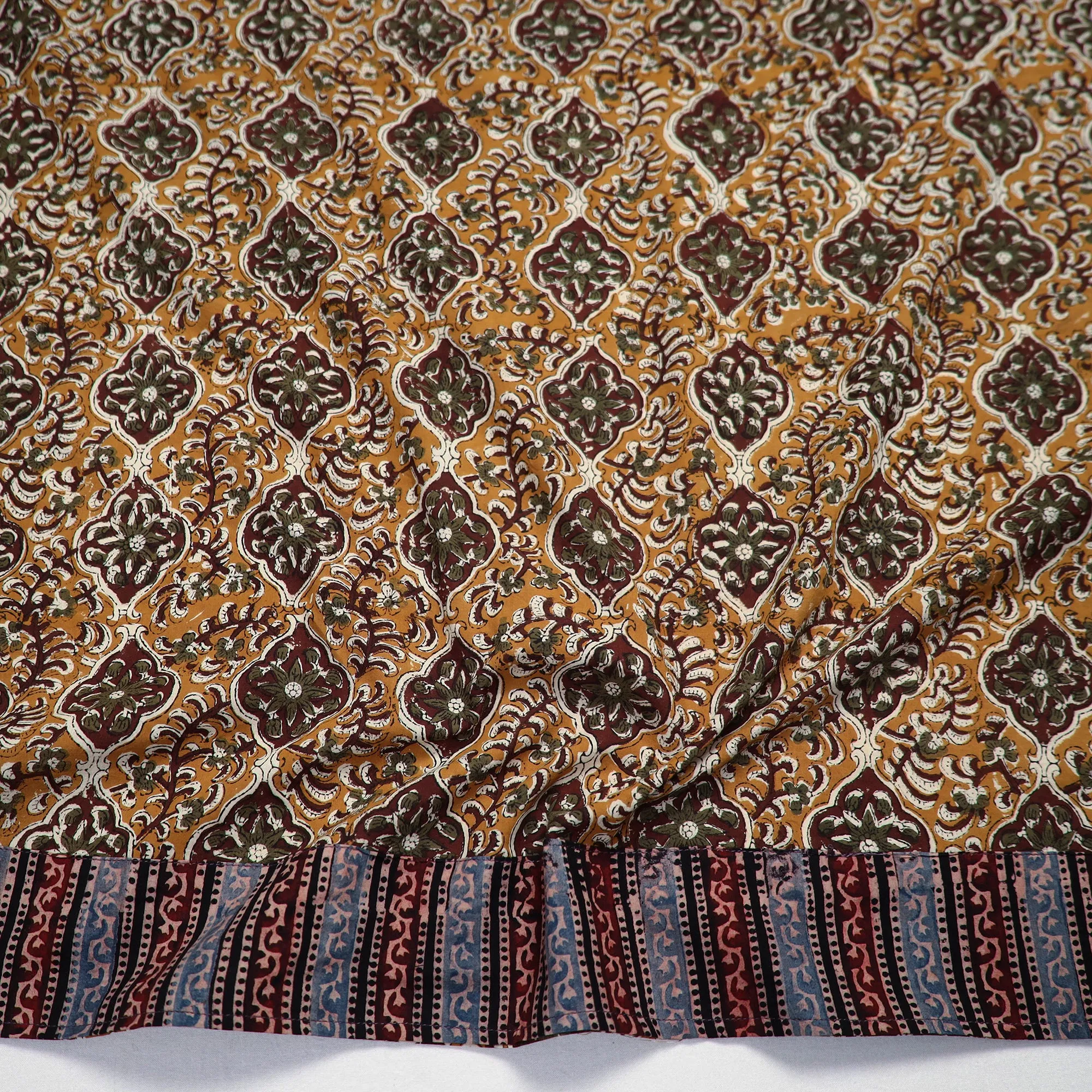 Yellow - Block Printed Cotton Bagru Blouse Piece 26