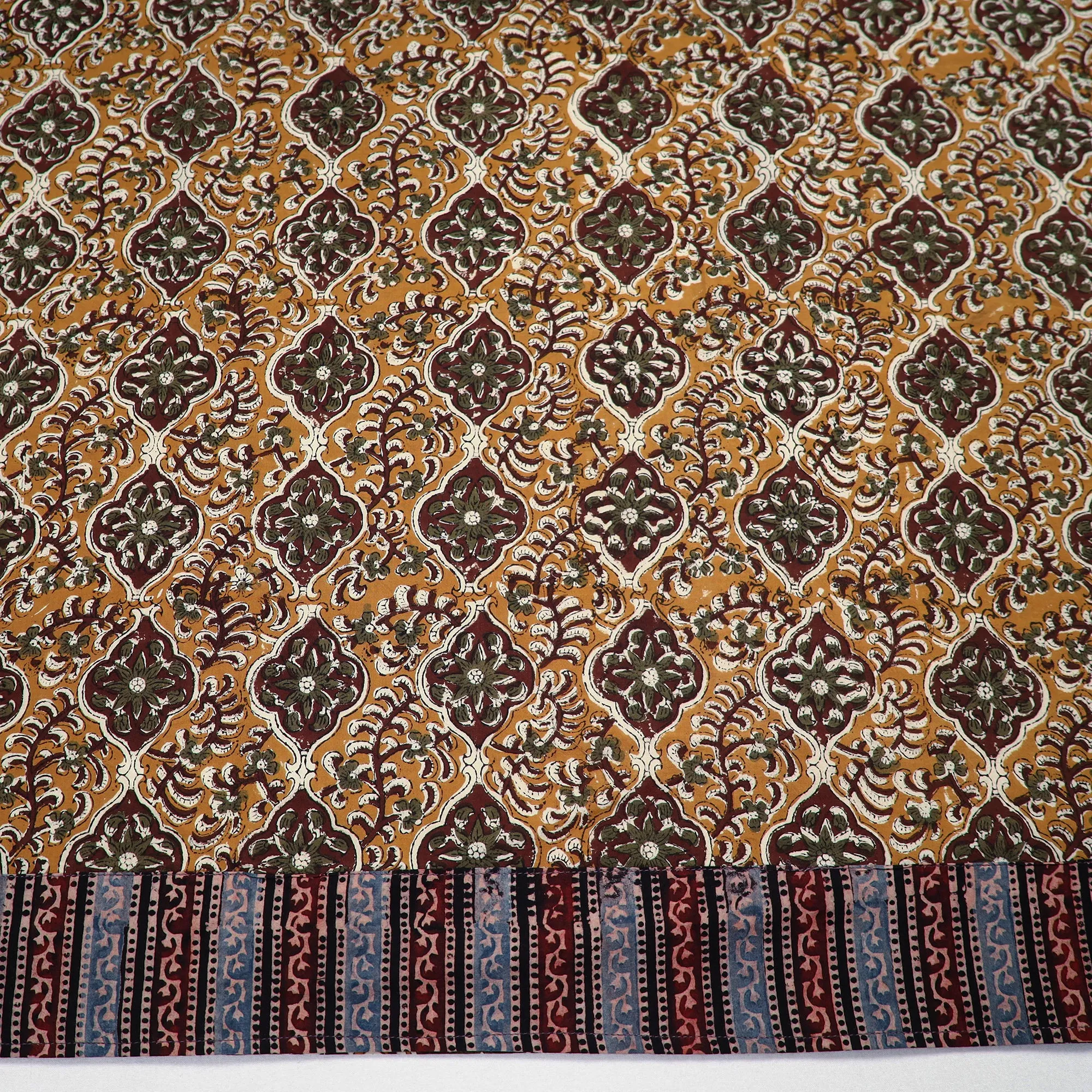 Yellow - Block Printed Cotton Bagru Blouse Piece 26