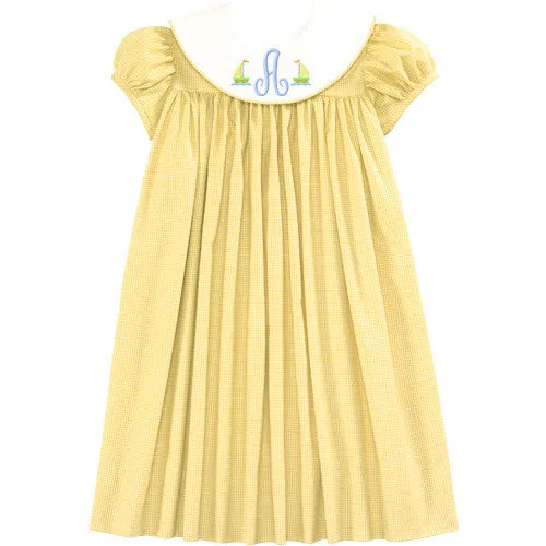 Yellow Classic Checks Float Dress