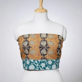 Yellow - Rangoli Kalamkari Block Printed Cotton Blouse Piece